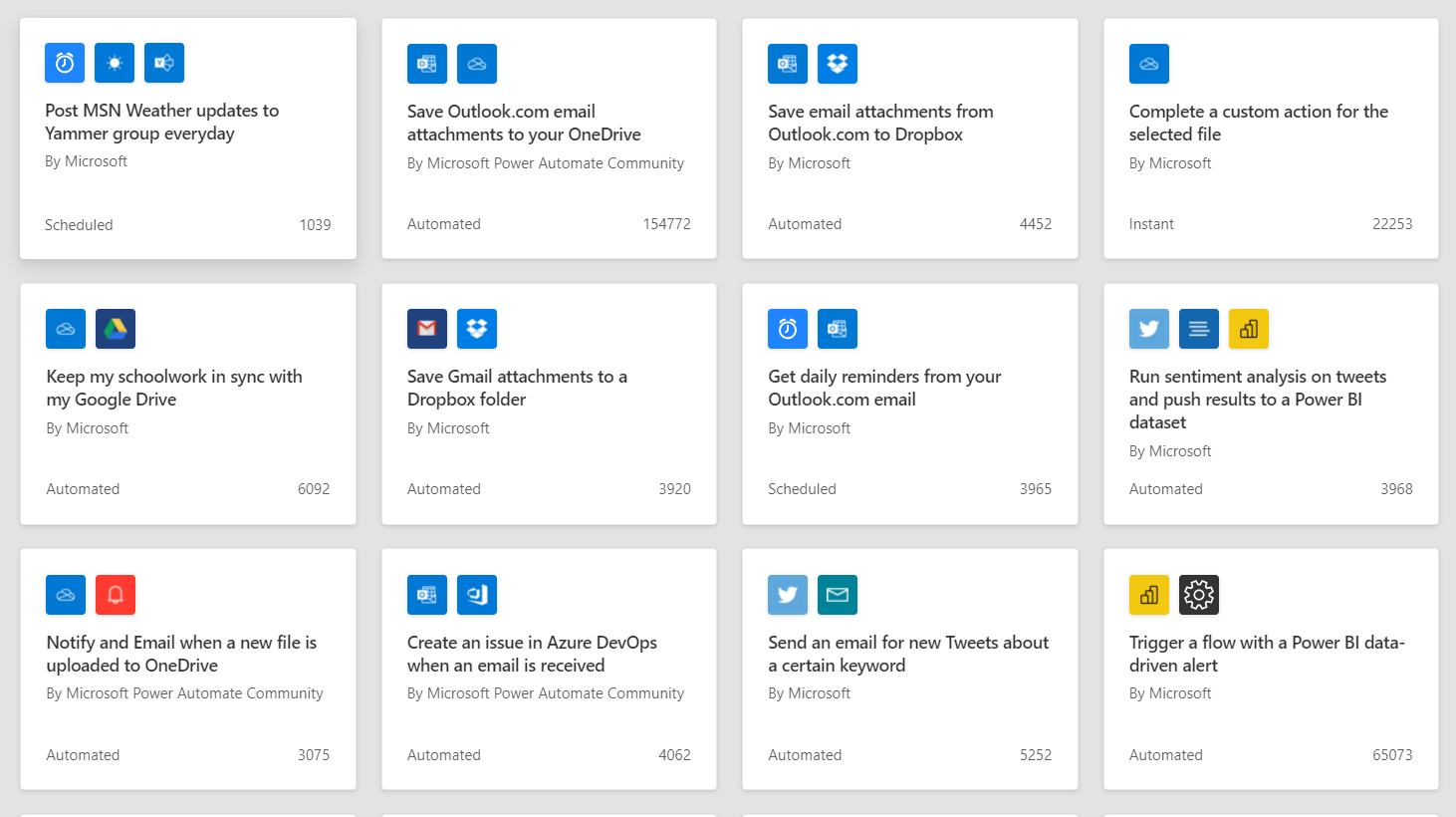 Microsoft Power Automate screenshot Microsoft Power Automate screenshot