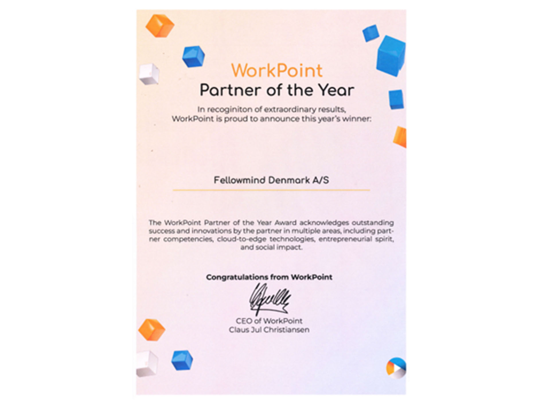 workpoint partner of the year.jpg Årets Microsoft partner 2024